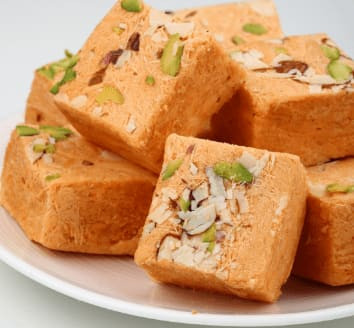 Orange Soan Papdi (400 Gms)