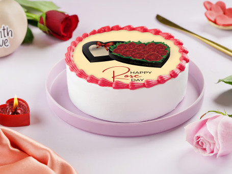 Rose Day Special Photo Cake