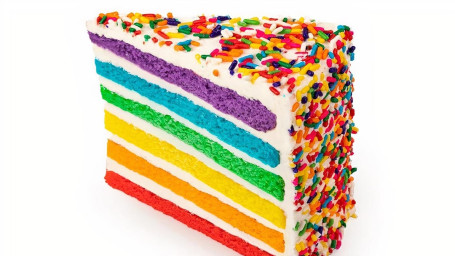 Vanille Regenboogcake Segment