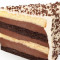 Zwart Wit Fudge Cake Slice