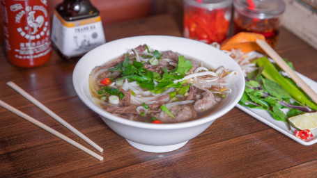 Brisket Meatball Pho Noodle Soup (Gf