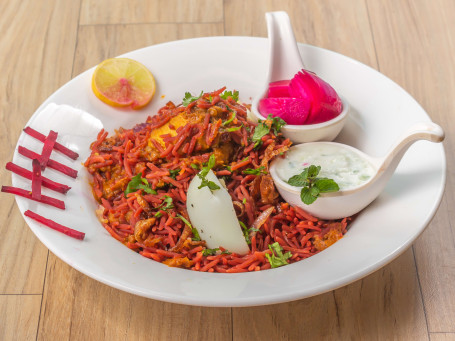 Beetroot Chicken Biryani