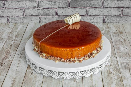 Half Caramel Mirror Glaze Mudcake