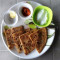 Stuffed Pyaz Paratha With Salad Chutney Butter