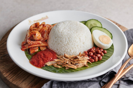 Nasi Lemak With Sambal Sotong