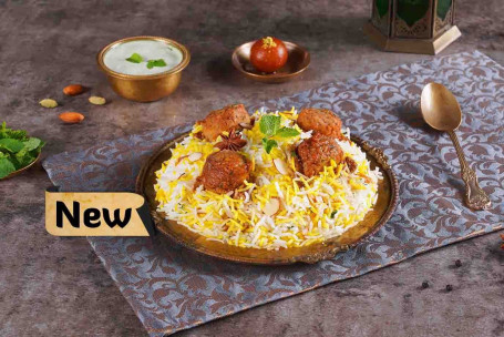 Murgh Kefta Minced Chicken Meatball Biryani, Serves 1) [Half Kg]