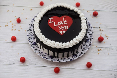 Black Forest Red Heart Cake