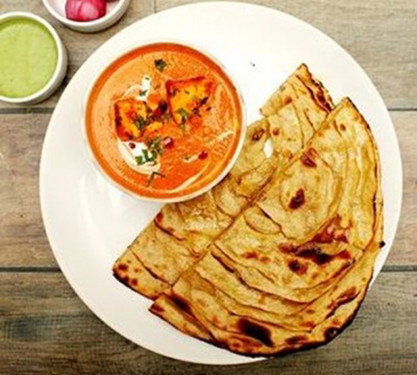 Meal For 1 (Kahadi Paneer With 2 Laccha Paratha/Butter Naan Cold Drink)