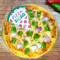 Green Capsicum Onion Pizza