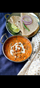 Bonelese Butter Chicken 3 Tawa Roti/2 Garlic Oregano Paratha