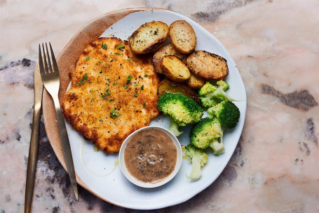 Pollo Milanese Met Geroosterde Aardappelen