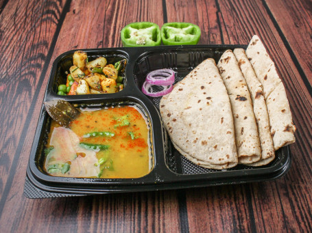 Dal-Tadka Sabji Roti