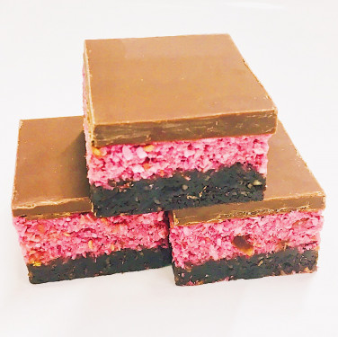 Raspberry Coconut Ripe Slice