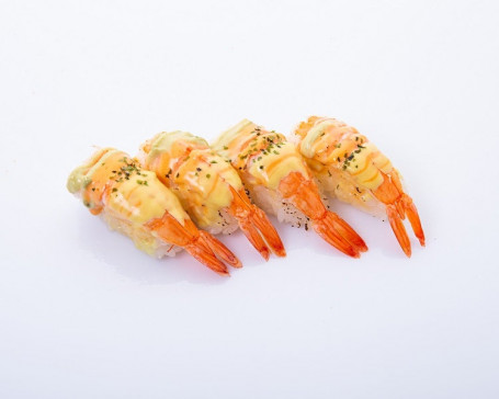 Rainbow Aburi Prawn Nigiri Box