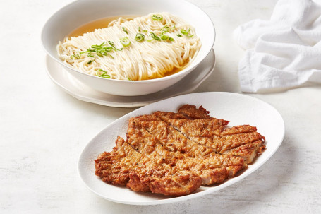 Fried Pork Chop With Noodle Soup