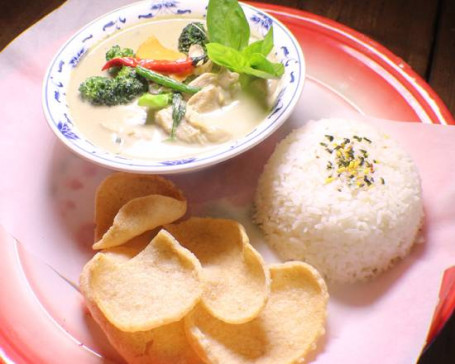 Thai Green Curry Chicken Rice Tài Shì Lǜ Kā Lí Jī Fàn