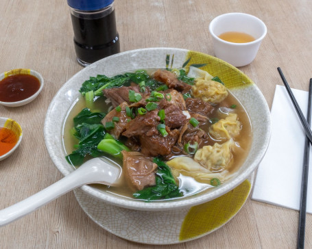 Beef Brisket And Won Ton Noodle Soup