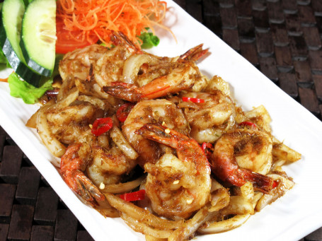 Stir Fry King Prawns With Chilli Lemongrass