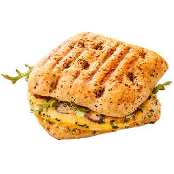 Warme Sandwichomelet Met Kalkoenham