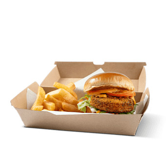 Salmon Burger Met Franse Fries