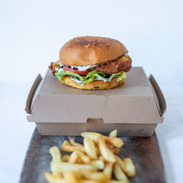 Popcorn Fried Chicken Burger