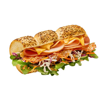 Kalkoen, Ham En Bacon Melt Sub