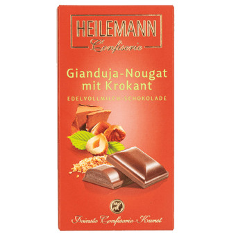 Heilemann Gianduja Nougat Volle Melk Chocolade Reep