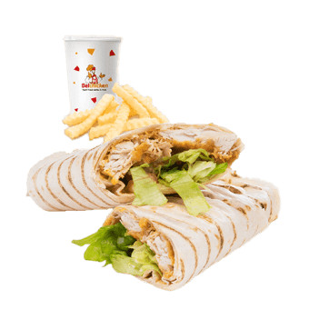 Gefrituurde Kip Wrap Menu