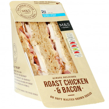 M S Food Roast Chicken Bacon Sandwich