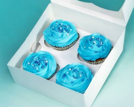 Box Of Blue Cupcakes