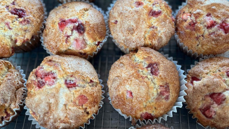 Half Dozen Strawberry Muffins