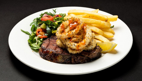 Rib Fillet With Salt And Pepper Calamari