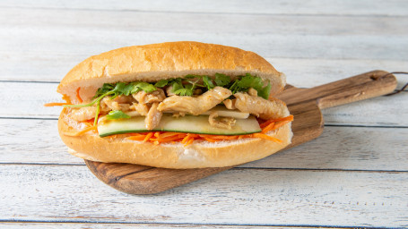 Creamy Peanut Satay Chicken Baguette