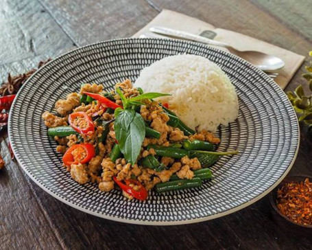 Chicken Sweet Basil Stir Fry With Rice