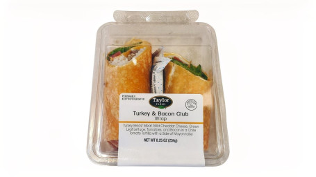 Kalkoen Bacon Club Wrap, 8,25 Oz.