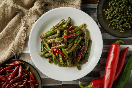 Sichuan Style String Beans With Minced Pork Gān Biān Sì Jì Dòu