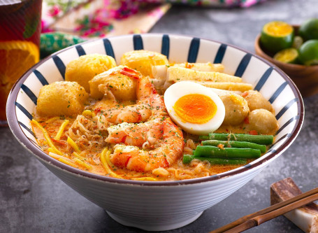 Niáng Rě Dà Xiā Lǎ Shā Càn Càn Nyonya Prawn Laksa