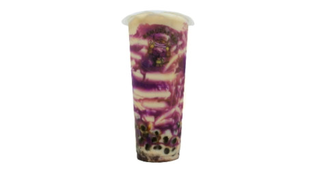 Ube Swirl Honey Milk Tea W Mixed Boba Zǐ Shǔ Fēng Mì Zhēn Zhū Nǎi Chá