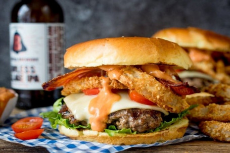 Creole Beef Burger With Creole Fries