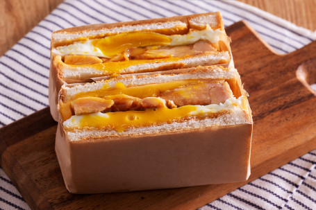 Màn Kǎo Jī Tuǐ Dàn Tǔ Sī Slow Grilled Chicken Steak Egg Toast