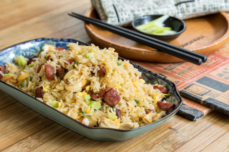 Yáng Zhōu Chǎo Fàn Spanish Chorizo With Organic Diced Chicken And Prawn Fried Rice