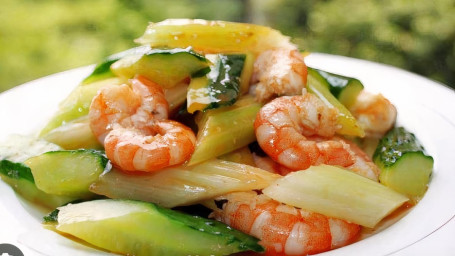 Shrimp With Cucumber Xiā Rén Qīng Guā