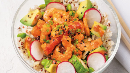 Sweet Spicy Shrimp Poke Bowl