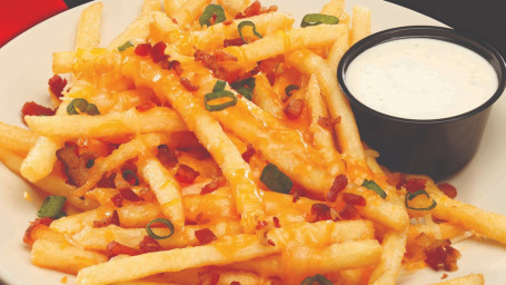 Load Fries With Cheese, Bacon, And Green Onions