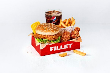 Filet Box Maaltijd Met 2 Hot Wings