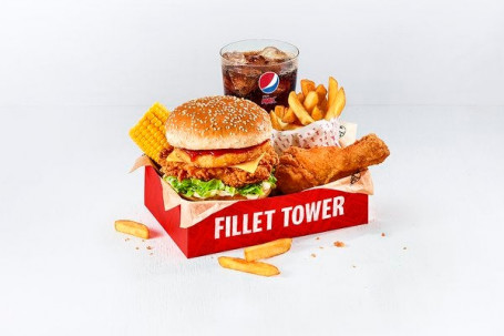 Filet Toren Box Maaltijd Met 1 Stuk Kip