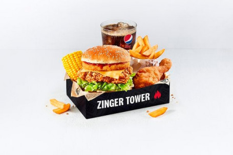 Zinger Toren Box Maaltijd Met 1 Stuk Kip