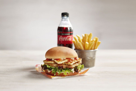 Halloumi En Chicken Burger Meal (3590 Kj).