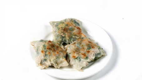 Pan Fried Shrimp Chives Dumpling Jiǔ Cài Bǐng