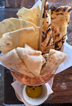 Selection Of Bread, Olive Oil, Balsamic Vinegar